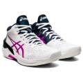 Asics Sky Elite FF MT (Mid Cut) white/grape Women's Volleyball Shoes